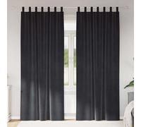 vidaXL Cortinas opacas 2 uds. Gris oscuro 140 x 260 cm Terciopelo