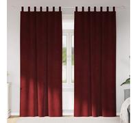 vidaXL Cortinas opacas 2 uds. Rojo vino 140 x 260 cm Terciopelo