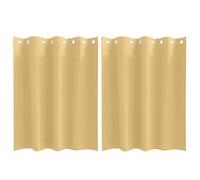 vidaXL Cortinas Opacas con Anillas 2 uds. Beige 140 x 140 cm Poliéster