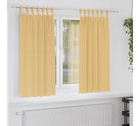vidaXL Cortinas Opacas con Anillas 2 uds. Beige 175 x 140 cm Poliéster
