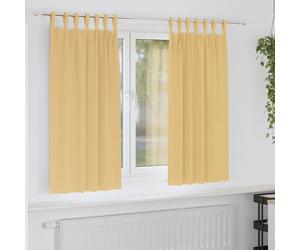 vidaXL Cortinas Opacas con Anillas 2 uds. Beige 175 x 140 cm Poliéster