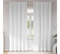 vidaXL Cortinas Opacas con Anillas 2 uds. Blanco brillante Poliéster