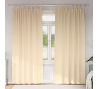 vidaXL Cortinas Opacas con Anillas 2 uds. Crema 225 x 140 cm Poliéster
