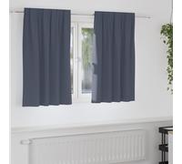 vidaXL Cortinas Opacas con Anillas 2 uds. Gris antracita 140 x 140 cm