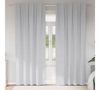 vidaXL Cortinas Opacas con Anillas 2 uds. Gris Pálido 225 x 140 cm