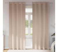 vidaXL Cortinas Opacas con Anillas 2 uds. Gris topo 260 x 140 cm