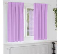 vidaXL Cortinas Opacas con Anillas 2 uds. Morado 175 x 140 cm