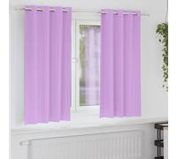 vidaXL Cortinas Opacas con Anillas 2 uds. Morado 175 x 140 cm