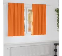 vidaXL Cortinas Opacas con Anillas 2 uds. Naranja Brillante Poliéster