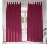 vidaXL Cortinas Opacas con Anillas 2 uds. Rojo vino 245 x 140 cm