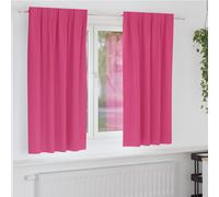 vidaXL Cortinas Opacas con Anillas 2 uds. Rosa Brillante 175 x 140 cm