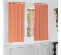 vidaXL Cortinas Opacas con Anillas 2 uds. Terracota 175 x 140 cm
