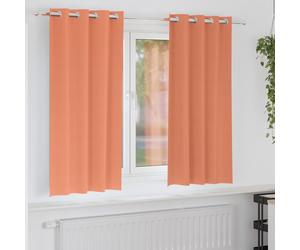 vidaXL Cortinas Opacas con Anillas 2 uds. Terracota 175 x 140 cm