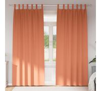 vidaXL Cortinas Opacas con Anillas 2 uds. Terracota 245 x 140 cm