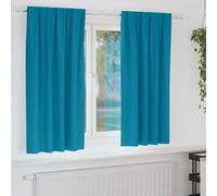 vidaXL Cortinas Opacas con Anillas 2 uds. Tuquesa 175 x 140 cm