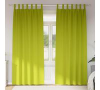 vidaXL Cortinas Opacas con Anillas 2 uds. Verde 260 x 140 cm Poliéster