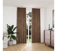 vidaXL Cortinas opacas con ganchos 2 uds terciopelo beige 140x245 cm