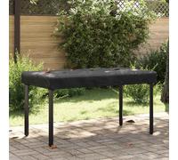 vidaXL Cubierta de Mesa Liso Negro 122 x 72 x 15 cm tela