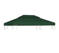 vidaXL Cubierta de Repuesto de cenador 310 g/m² Verde 3x4 m
