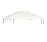 vidaXL Cubierta de repuesto de cenador crema blanco 310 g/m² 3x4 m