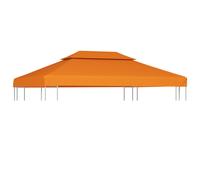 vidaXL Cubierta de repuesto de cenador naranja 310 g/m² 3x4 m