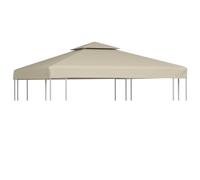 vidaXL Cubierta de Repuesto de Cenador Toldo de Carpa Techo Refugio Jardín Patio 310 g/m² 3x3 m Beige