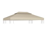 vidaXL Cubierta de repuesto de cenador 310 g/m² beige 3x4 m