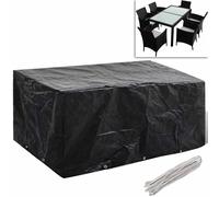 vidaXL Cubierta para muebles de jardín 8 ojales 240x140x90 cm