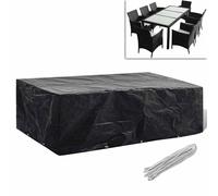 vidaXL Cubierta para muebles de jardín 8 ojales 300x140x90 cm