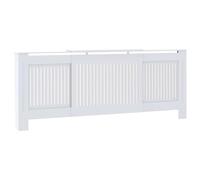 vidaXL Cubierta para Radiador, Armario de Pared para Calentador, Estante para Libros Adornos, Mueble Tapa de Calefacción de Salón, MDF Blanco