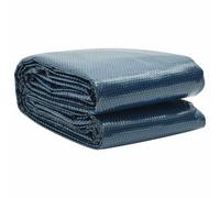 vidaXL Cubierta solar de piscina de PE flotante negro y azul 455 cm