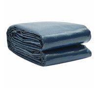 vidaXL Cubierta solar de piscina de PE flotante negro y azul 600x300cm