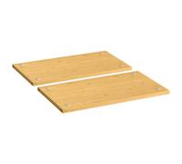 vidaXL Cubiertas de cocina 2 uds bambú 50x28x1,5 cm