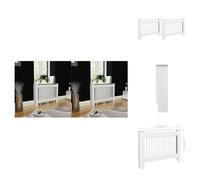 vidaXL: Cubiertas para radiadores, 2 unidades, color blanco, material MDF, 112 cm - Accesorios para radiadores