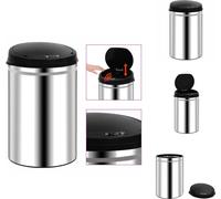 vidaXL Cubo de basura automático con sensor, 30 litros, acero inoxidable - Contenedores de basura y cubos de basura