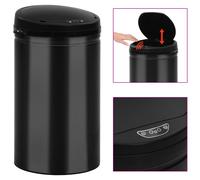 vidaXL Cubo de Basura con Sensor Automático 40 L Acero Inoxidable Papelera Color Plateado, Negro, y mas