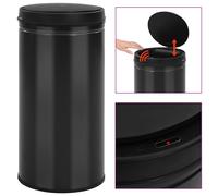 vidaXL Cubo de Basura con Sensor Automático 70 L Acero Inoxidable Papelera Color Plateado, Negro, y mas