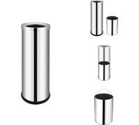 vidaXL Cubo de basura de acero inoxidable para hotel, 32 litros - Contenedores de basura y cubos de residuos
