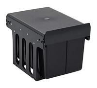 vidaXL Cubo de reciclaje extraíble para armario de cocina con cierre suave y rieles, 36 L