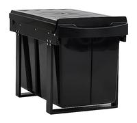 vidaXL Cubo de basura extraíble para armario de cocina - 48 L, con cierre suave y rieles