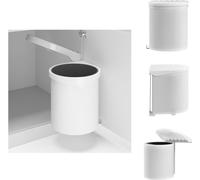 vidaXL Cubo de basura empotrable para cocina, plástico, 12 litros - Contenedores de basura y cubos de residuos