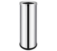 vidaXL Papelera con Cenicero Acero Inoxidable Basura Contenedor Cubo Diseño Elegante Funcional Sofisticado Insertos Extraíbles Robusto Capacidad 32L