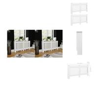 vidaXL: Cubrecabezas para radiadores, 2 unidades, blanco, MDF, 152 cm - Accesorios para radiadores