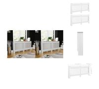 vidaXL: Cubrecabezas para radiadores, 2 unidades, blanco, MDF, 172 cm - Accesorios para radiadores