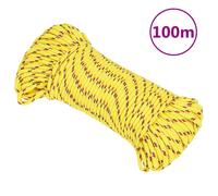 vidaXL Cuerda de barco polipropileno amarillo 4 mm 100 m