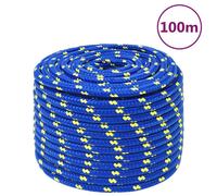 vidaXL Cuerda de barco polipropileno azul 12 mm 100 m
