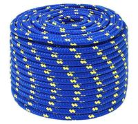 vidaXL Cuerda de Barco Polipropileno Azul 14 mm 100 m, Cuerda, Cuerda enrollada, cordón Trenzado, Cuerda Trenzada, Cuerda de Anclaje, Cuerda marítima