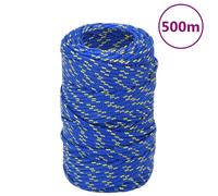 vidaXL Cuerda de barco polipropileno azul 2 mm 500 m
