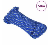 vidaXL Cuerda de barco polipropileno azul 3 mm 50 m