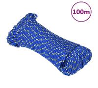 vidaXL Cuerda de barco polipropileno azul 5 mm 100 m